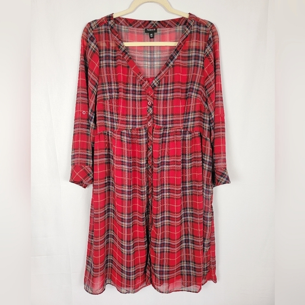 Torrid Red Plaid Dress #2260